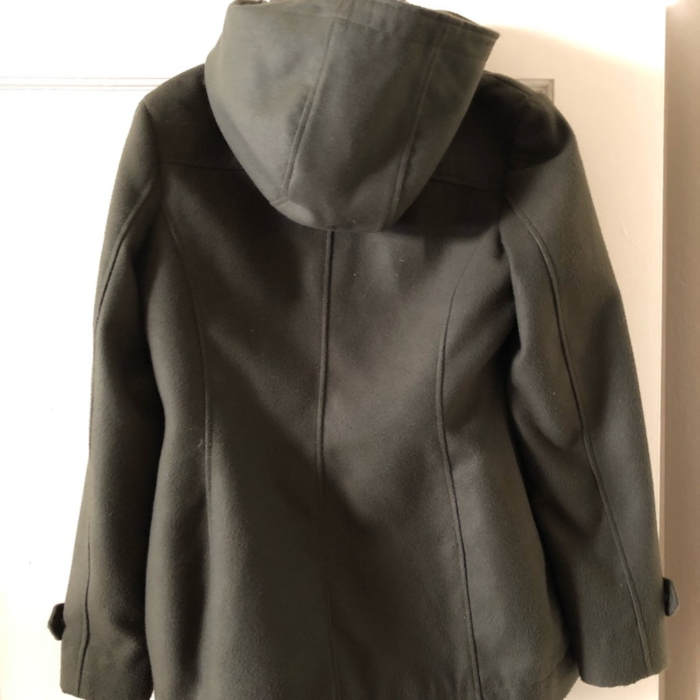 Bcbgeneration Toggle Green Coat W/ Detachable Hood - image 3